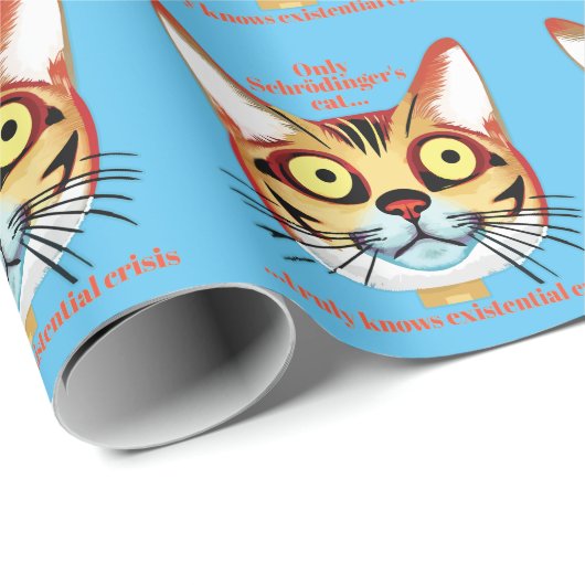 Schrödingers Katzenkrise Geschenkpapier (Rolleneckpunkt)