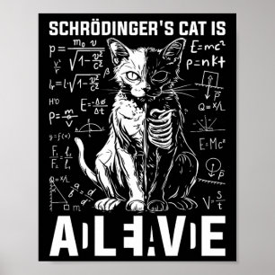 Schrodingers Katzentot und lebendige Physik Poster