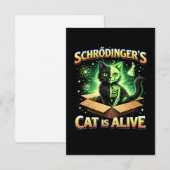 Schrödingers neugierige Katze Dankeskarte (Vorne/Hinten)