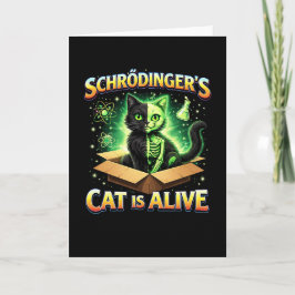 Schrödingers neugierige Katze Feiertagskarte
