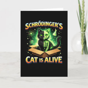 Schrödingers neugierige Katze Feiertagskarte