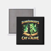 Schrödingers neugierige Katze Magnet (Vorderseite/Rückseite)