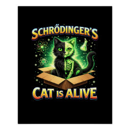 Schrödingers neugierige Katze Poster