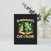 Schrödingers neugierige Katze Postkarte (Stehend Vorderseite)