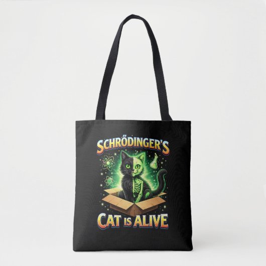 Schrödingers neugierige Katze Tasche (Vorderseite)