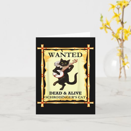 Schrodingers Physik-Kat-Quantum-Physiker Karte (Gelbe Blume)