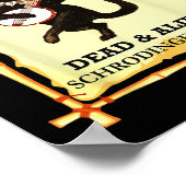 Schrodingers Physik-Kat-Quantum-Physiker Poster (Ecke)