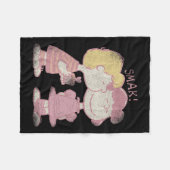 Schroeder & Lucy Valentine's Day Kiss Fleecedecke (Vorderseite (Horizontal))