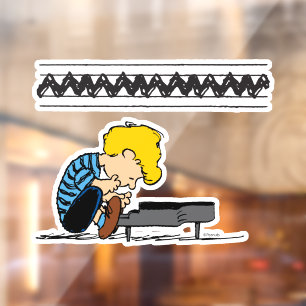 Schroeder Charlie Brown Music Fensteraufkleber