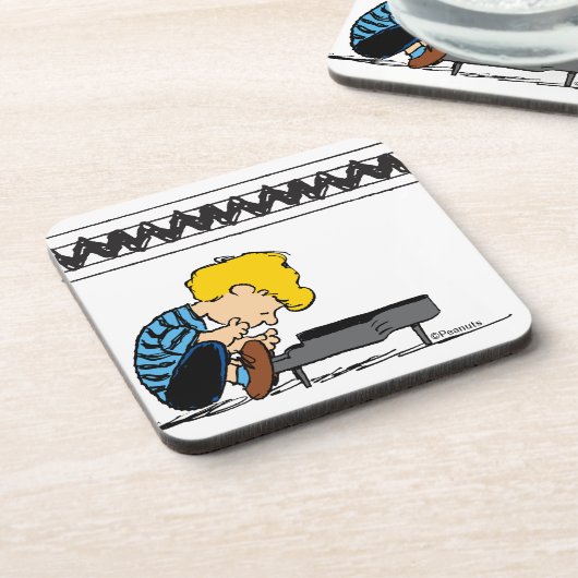 Schroeder Charlie Brown Music Getränkeuntersetzer (Linke Seite)