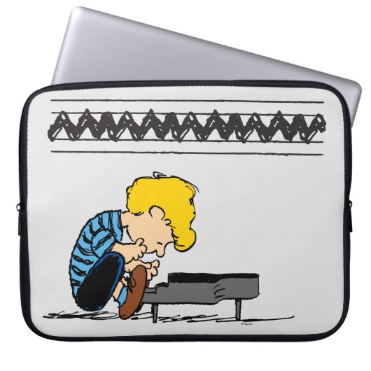 Schroeder Charlie Brown Music Laptopschutzhülle (Vorderseite)