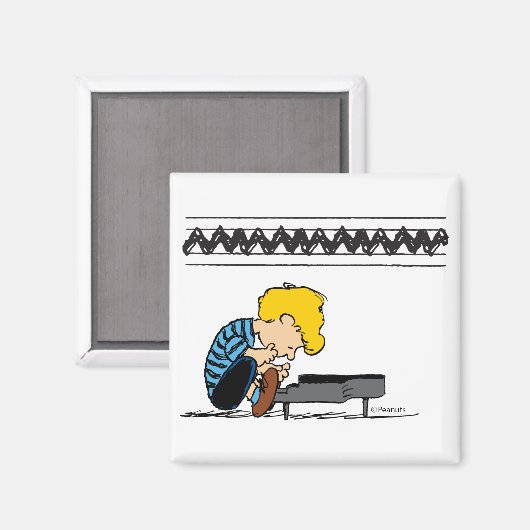 Schroeder Charlie Brown Music Magnet (Vorderseite/Rückseite)
