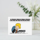 Schroeder Charlie Brown Music Postkarte (Stehend Vorderseite)