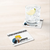 Schroeder Charlie Brown Music Rechteckiger Pappuntersetzer (Vor Ort)