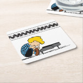 Schroeder Charlie Brown Music Rechteckiger Pappuntersetzer (angewinkelt)