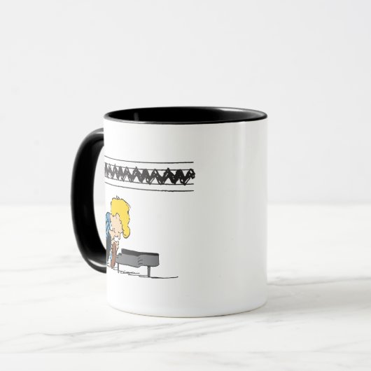 Schroeder Charlie Brown Music Tasse (Vorderseite Links)