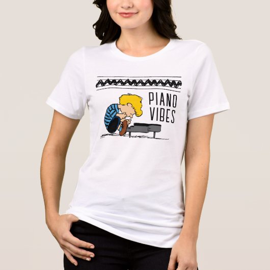 Schroeder Charlie Brown Music Tri-Blend Shirt (Vorderseite)