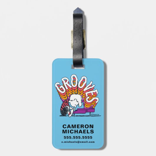 Schroeder - Grooves Gepäckanhänger (Rückseite vertikal)