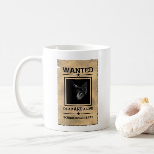 Schroedingers Katze wollte Plakat-Tasse Kaffeetasse (Mit Donut)
