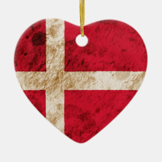 Schroffe dänische Flagge Keramik Ornament