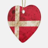 Schroffe dänische Flagge Keramik Ornament (Links)