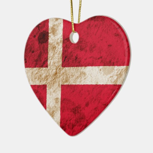 Schroffe dänische Flagge Keramik Ornament (Links)