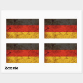 Schroffe deutsche Flagge Rechteckiger Aufkleber (Blatt)