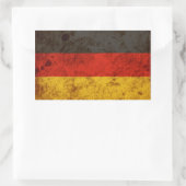 Schroffe deutsche Flagge Rechteckiger Aufkleber (Tasche)