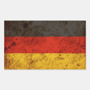 Schroffe deutsche Flagge Rechteckiger Aufkleber