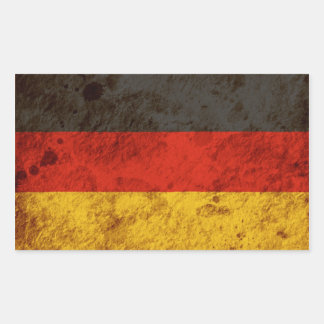 Schroffe deutsche Flagge Rechteckiger Aufkleber