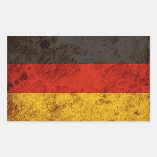 Schroffe deutsche Flagge Rechteckiger Aufkleber (Vorderseite)