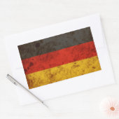 Schroffe deutsche Flagge Rechteckiger Aufkleber (Umschlag)