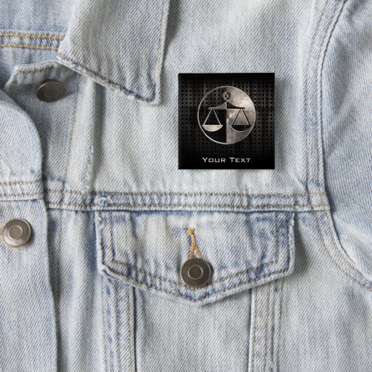 Schroffe Gerechtigkeits-Skalen Button (Beispiel)