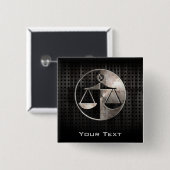 Schroffe Gerechtigkeits-Skalen Button (Vorne & Hinten)