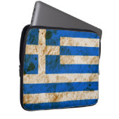 Schroffe griechische Flagge Laptopschutzhülle (Vorne Rechts)