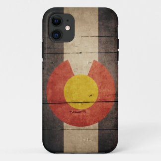 Schroffe hölzerne Colorado-Flagge Case-Mate iPhone Hülle