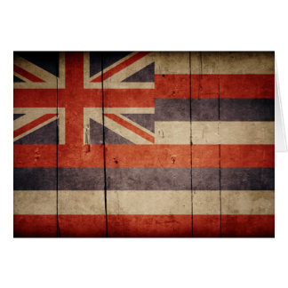 Schroffe hölzerne Hawaii-Flagge