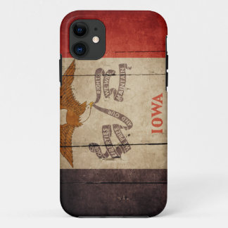 Schroffe hölzerne Iowa-Flagge Case-Mate iPhone Hülle