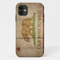 Schroffe hölzerne Kalifornien-Flagge