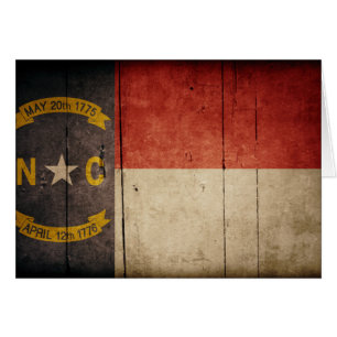 Schroffe hölzerne North Carolina-Flagge