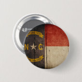 Schroffe hölzerne North Carolina-Flagge Button (Vorne & Hinten)