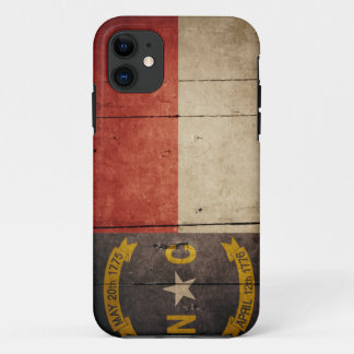 Schroffe hölzerne North Carolina-Flagge Case-Mate iPhone Hülle