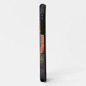 Schroffe hölzerne North- Dakotaflagge Case-Mate iPhone Hülle (Hinten/Links)