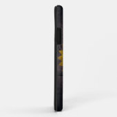 Schroffe hölzerne North- Dakotaflagge Case-Mate iPhone Hülle (Hinten/Rechts)