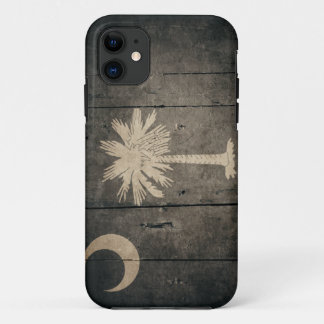 Schroffe hölzerne South- Carolinaflagge Case-Mate iPhone Hülle