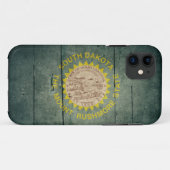 Schroffe hölzerne South- Dakotaflagge Case-Mate iPhone Hülle (Rückseite (Horizontal))