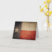 Schroffe hölzerne Texas-Flagge Karte (Gelbe Blume)