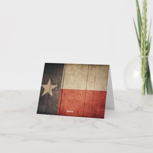Schroffe hölzerne Texas-Flagge Karte (Rückseite)