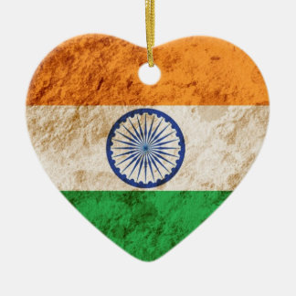 Schroffe indische Flagge Keramikornament