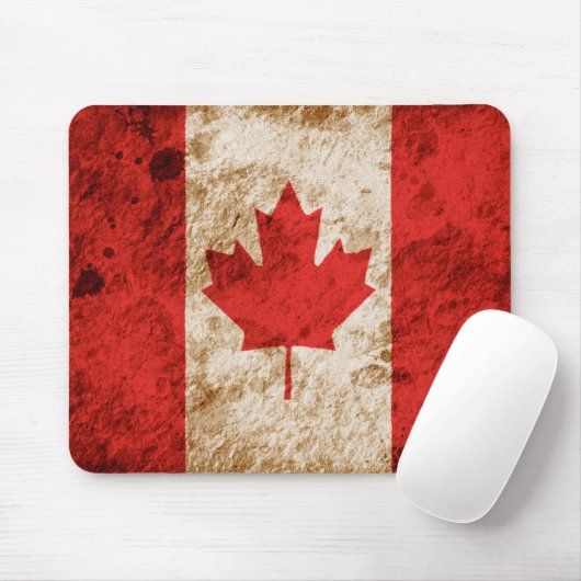 Schroffe kanadische Flagge Mousepad (Mit Mouse)